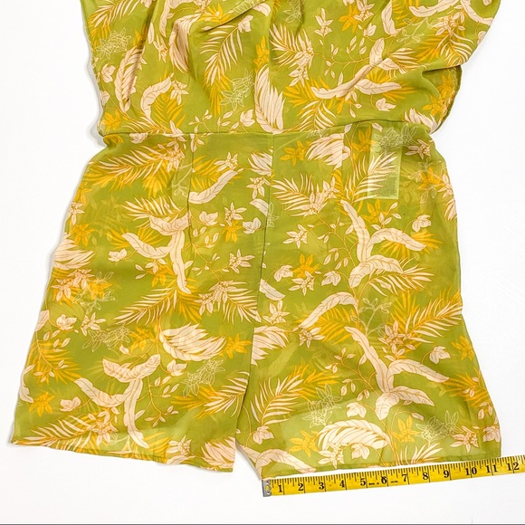 NWT GUESS Floral Ethereal Sage Asymmetric Romper - Picture 13 of 14